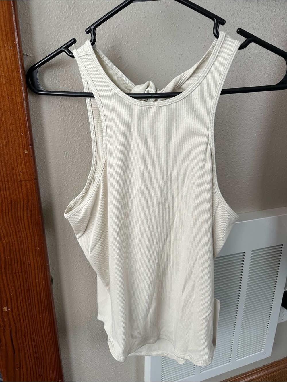 lululemon athletica Cream Ribbed Racerback Tank